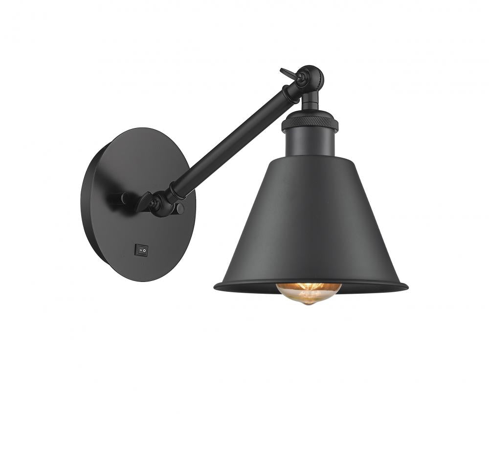 Innovations Lighting 317-1W-BK-M8 Sconce Farm House - Black