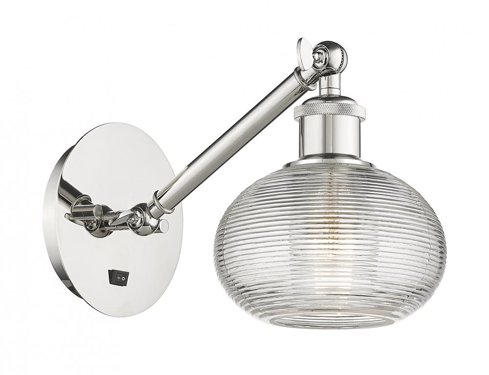 Innovations Lighting 317-1W-PN-G555-6CL Sconce - Polished Nickel