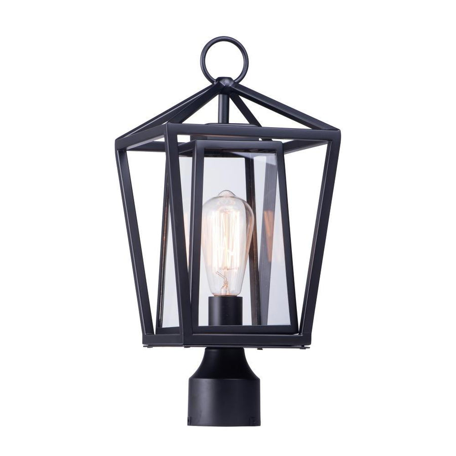Artisan 8 Inch Outdoor Post Lantern – Black