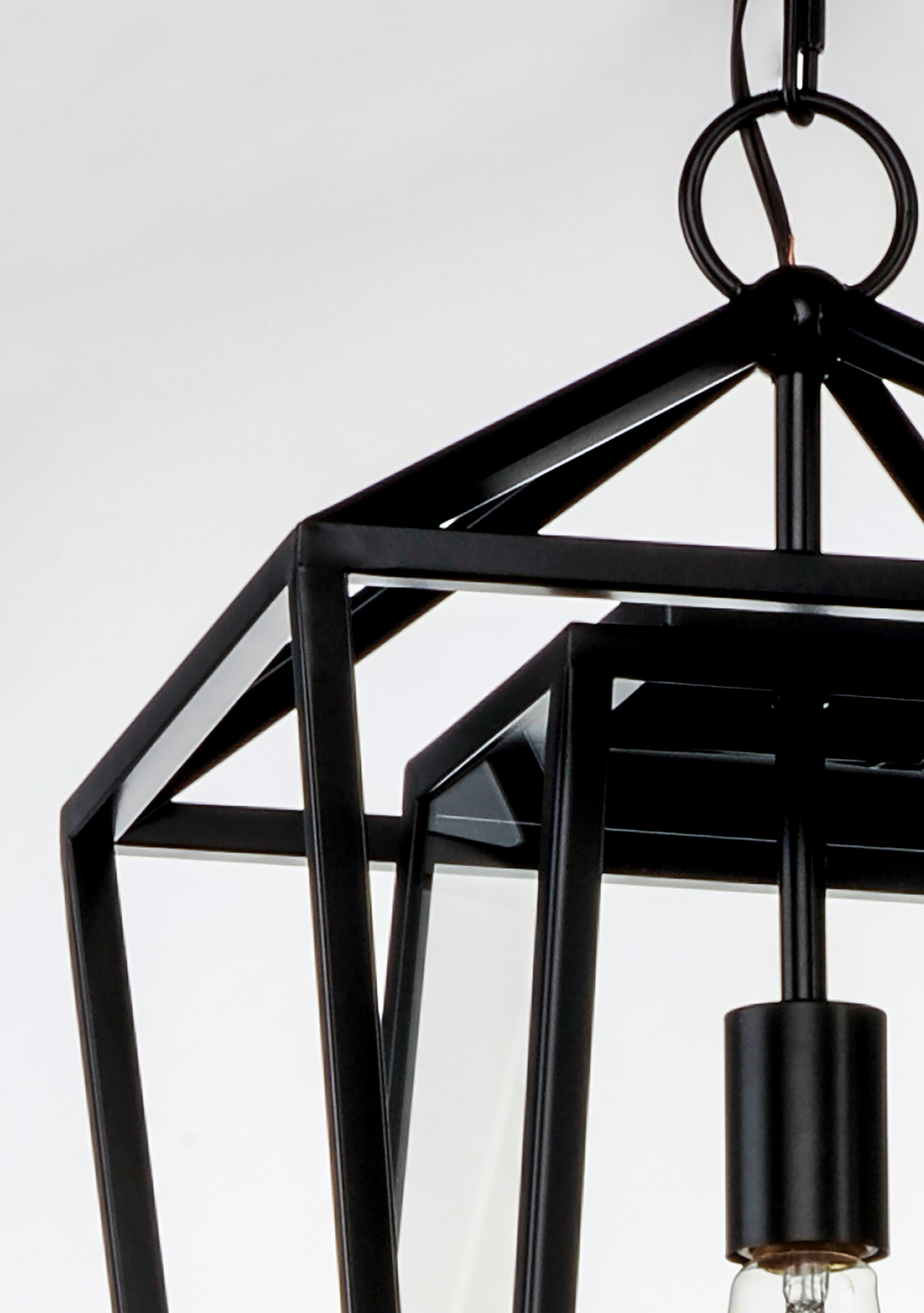 12 Inch Outdoor Hanging Lantern – Black
