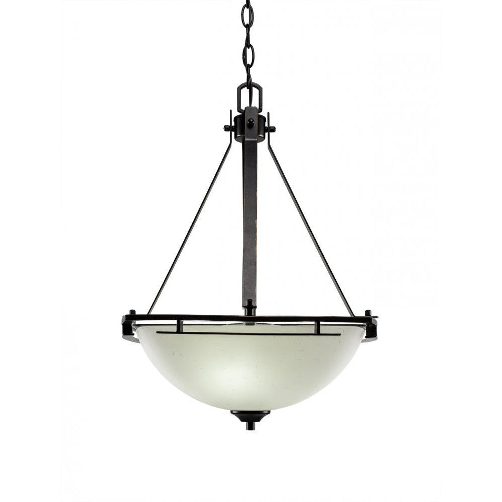 Toltec Company UPTOWNE 322-DG-463 Pendant Art Glass - Black