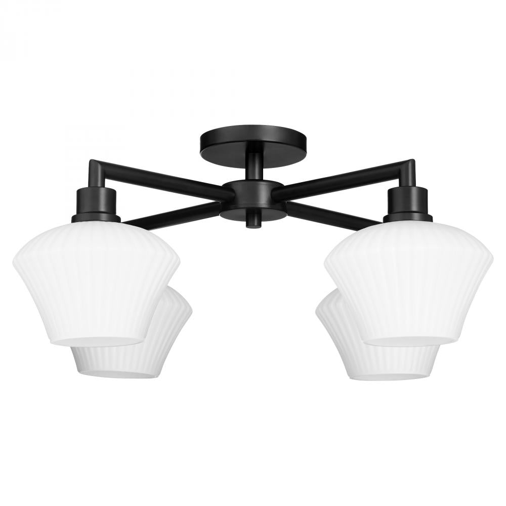 Quorum Lighting BELLEVIEW 3221-26-59 Flush Mount Contemporary - Matte Black