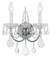 Crystorama Imperial 3222-CH-CL-I – 12 Inch – 2 Light – Sconce – Clear Crystal – Polished Chrome – Dry Rated