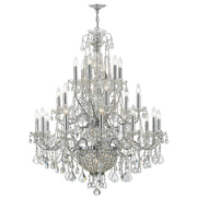 Crystorama Imperial 3229-CH-CL-MWP – 36.5 Inch – 26 Light – Chandelier – Clear Crystal – Polished Chrome – Dry Rated