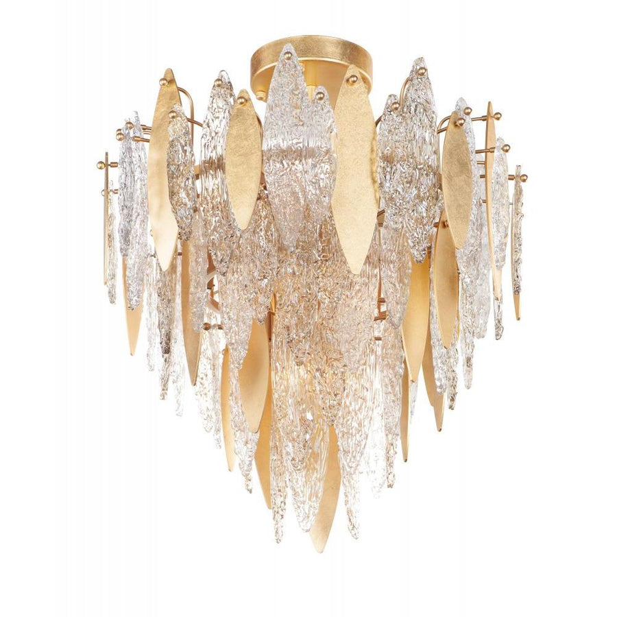 Maxim Lighting 32320CLCMPGL Majestic 24 Inch Flush Mount Light – Gold Leaf