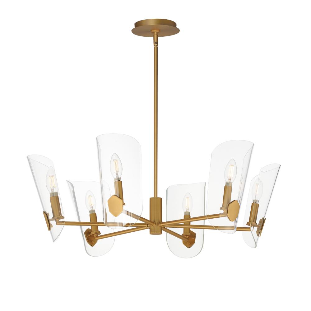 Maxim Lighting ARMORY 32356CLNAB Chandelier - Brass