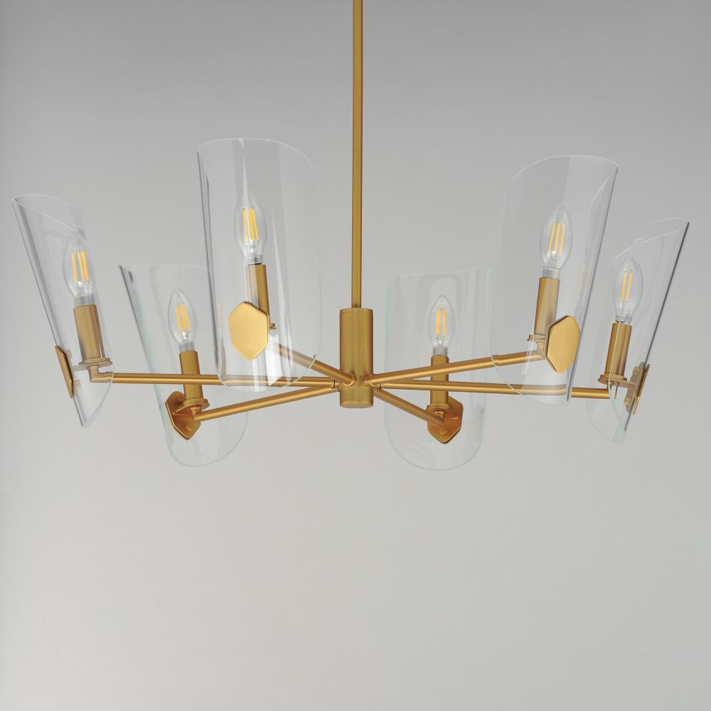 Maxim Lighting ARMORY 32356CLNAB Chandelier - Brass