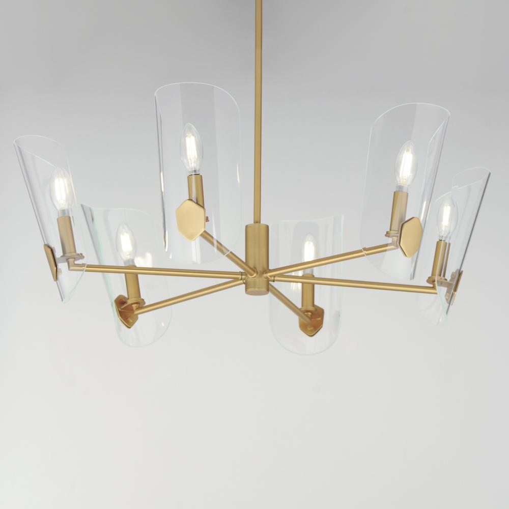 Maxim Lighting ARMORY 32356CLNAB Chandelier - Brass