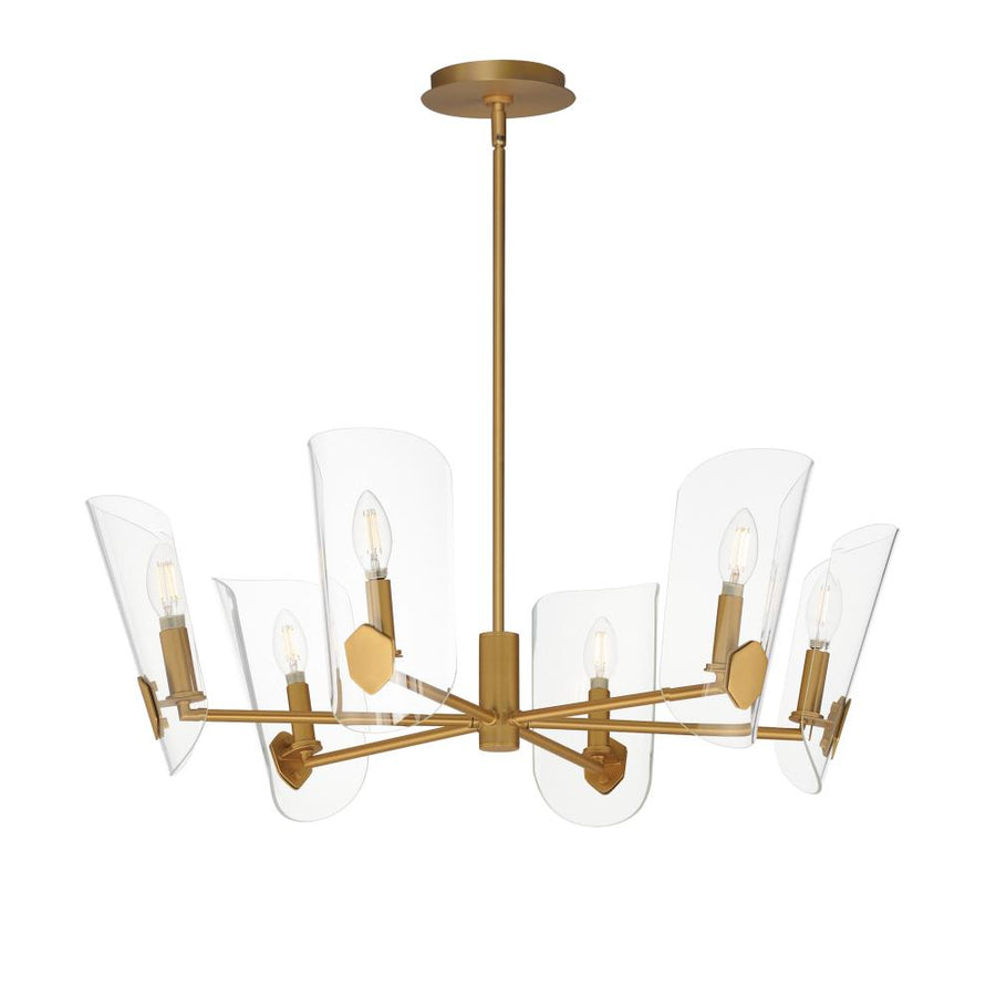 Armory 28.5 Inch Chandelier – Natural Aged Brass