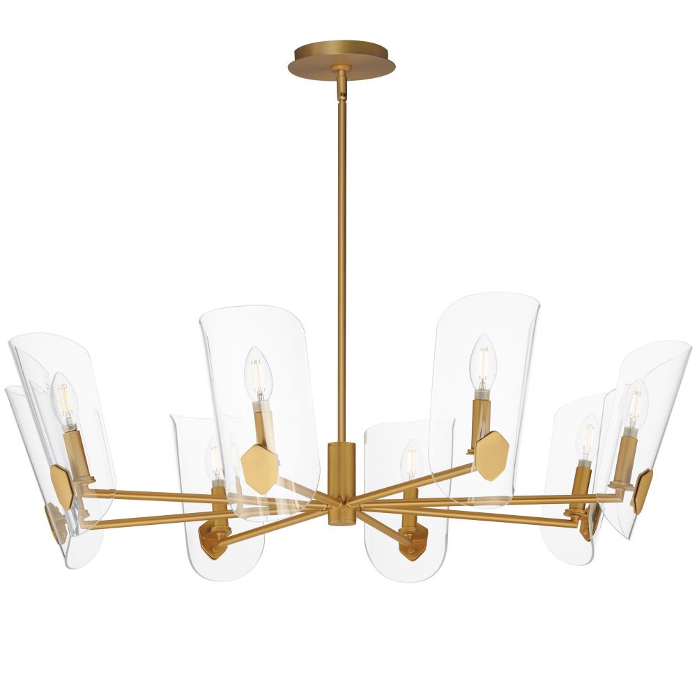 Armory 35.75 Inch Chandelier – Natural Aged Brass