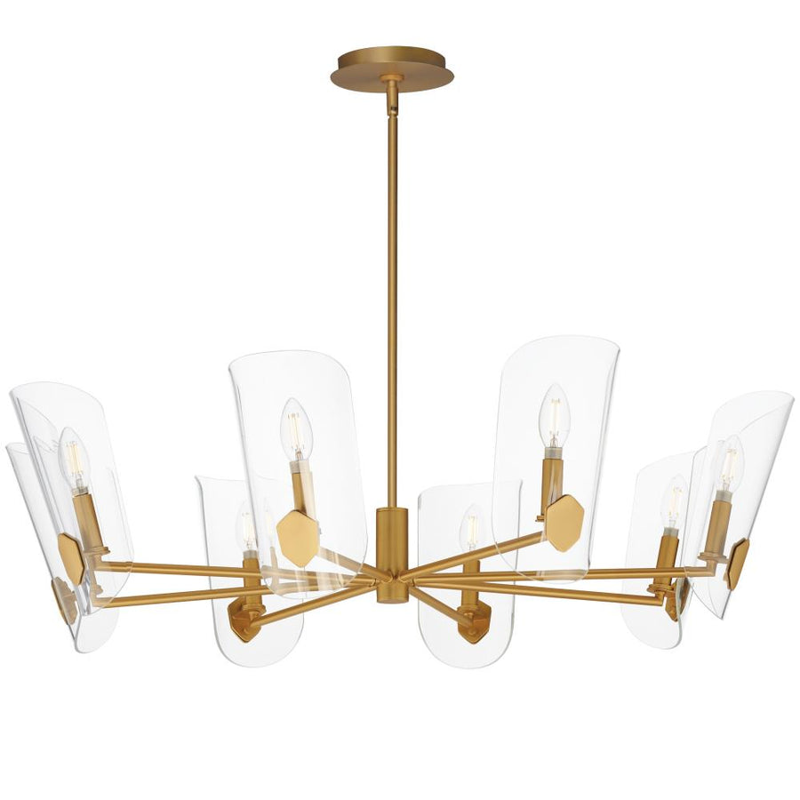 Armory 35.75 Inch Chandelier – Natural Aged Brass