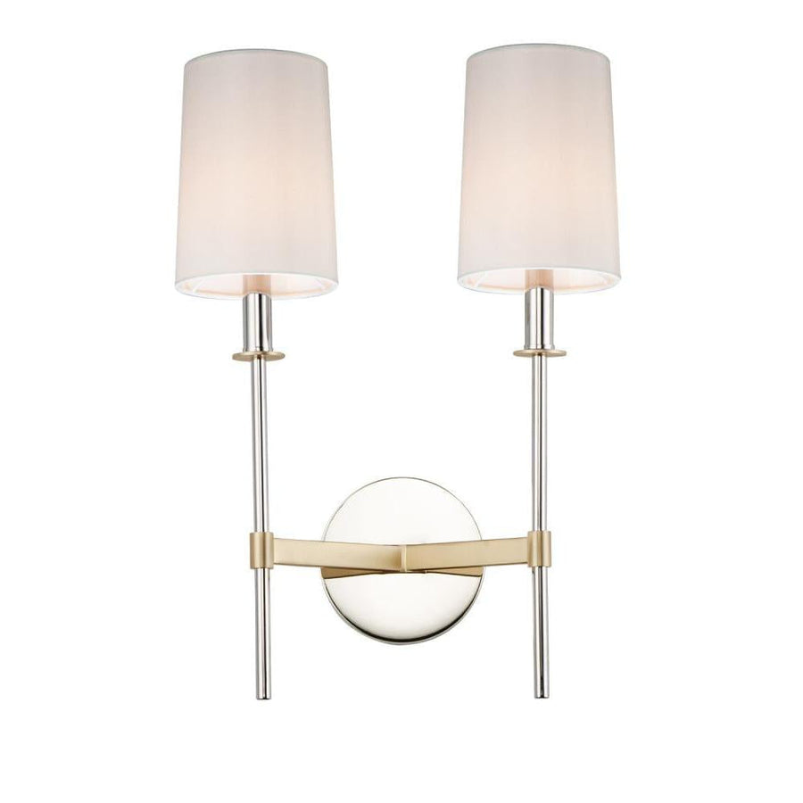 Maxim Lighting 32392OFSBRPN Uptown 13 Wall Sconce - Satin Brass / Polished Nickel