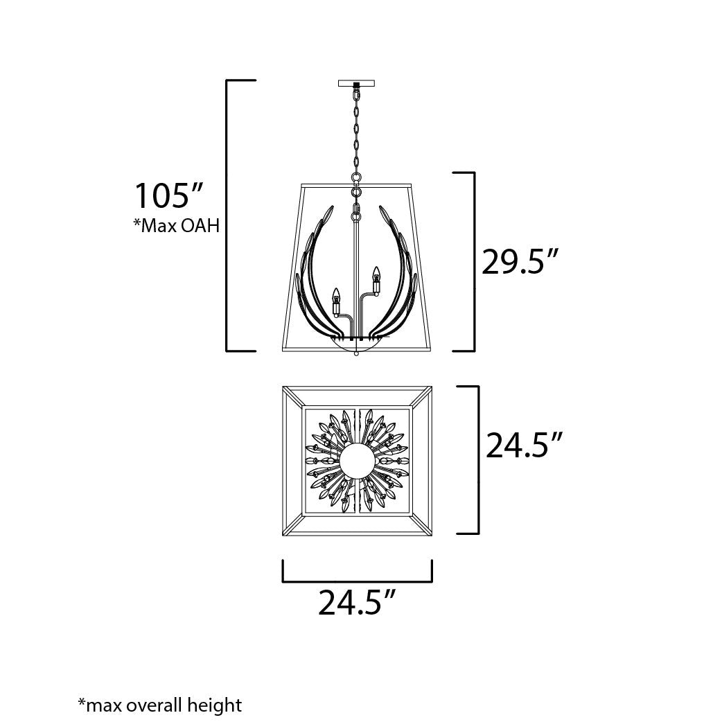 Maxim Lighting BOUQUET 32406BCPNGL Pendant Transitional - Gold