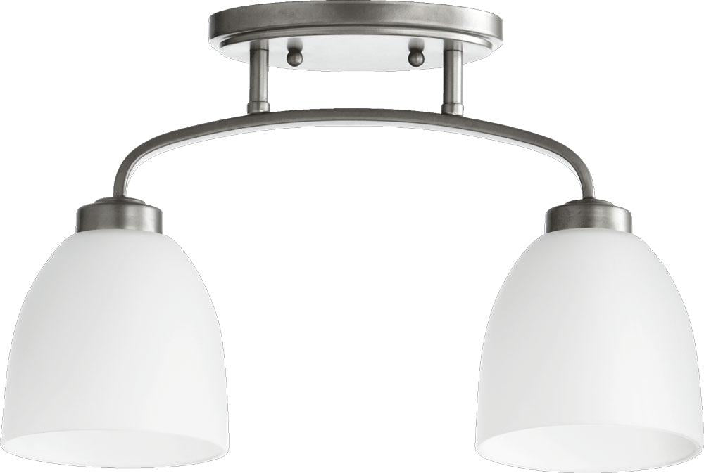 Quorum Lighting REYES 3260-2-64 Flush Mount Traditional - Classic Nickel