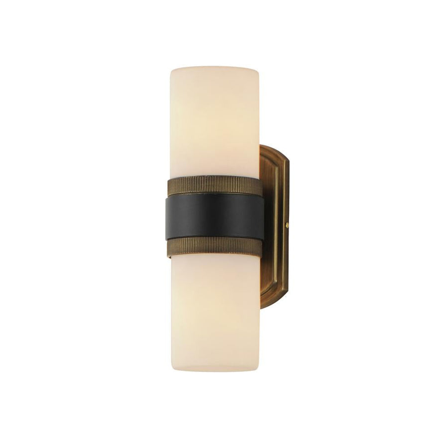 Ruffles 5.25 Inch Outdoor Wall Lantern – Black / Antique Brass