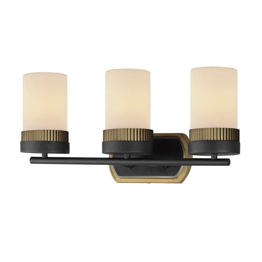 Ruffles 21 Inch Bathroom Vanity - Black / Antique Brass