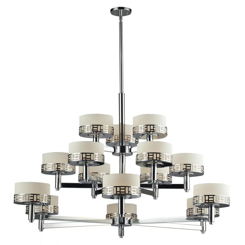 15 Light Chandelier-Matte Opal