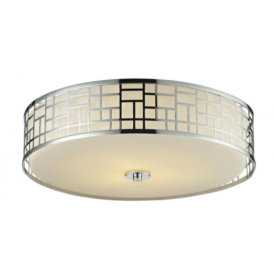 3 Light Flush Mount Light-Matte Opal