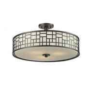 3 Light Semi Flush Mount Light-Matte Opal