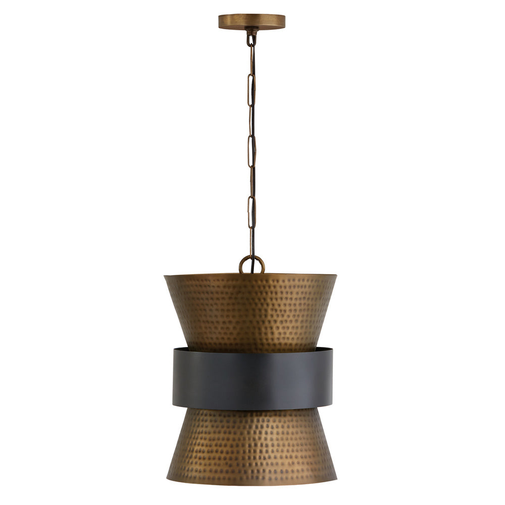 Capital Lighting 330416PZ Pendant Transitional - Patinaed Brass And Dark Zinc