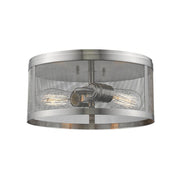 2 Light Flush Mount Light-Brushed Nickel