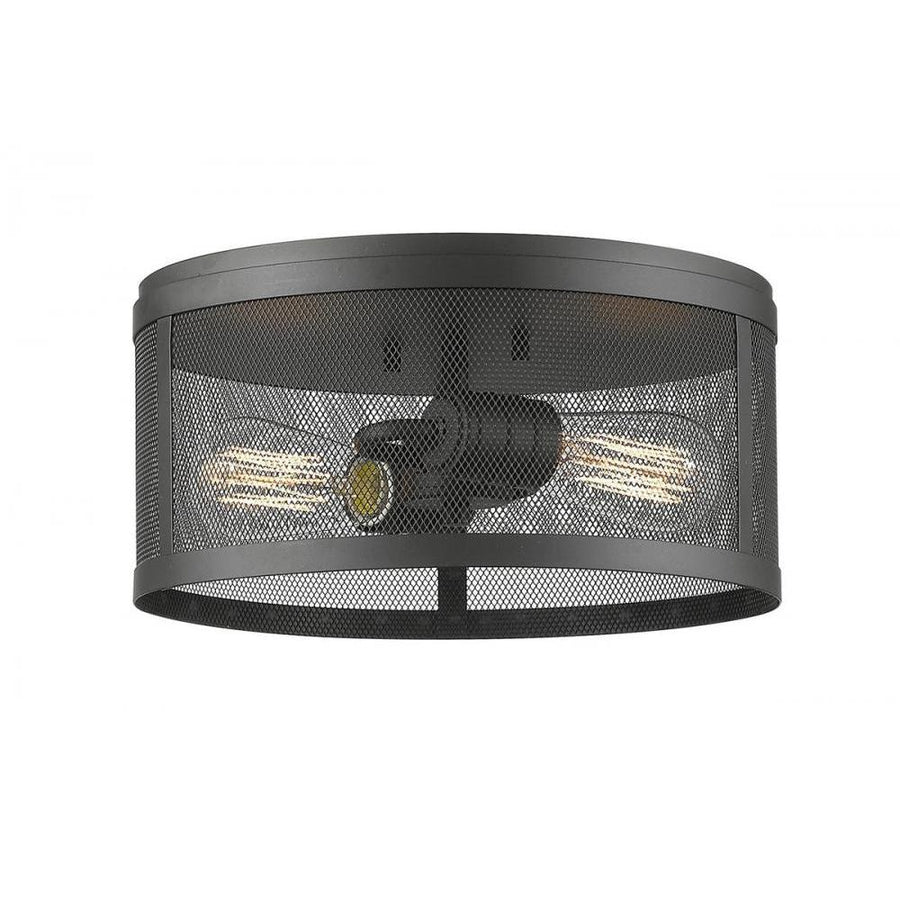 2 Light Flush Mount Light-Bronze