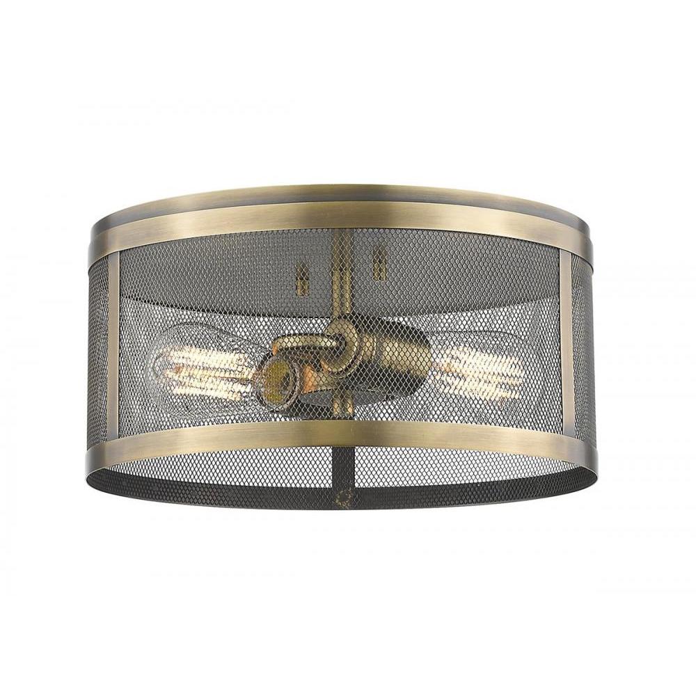 Z-Lite Lighting 331F12-NB Flush Mount Contemporary - Brass