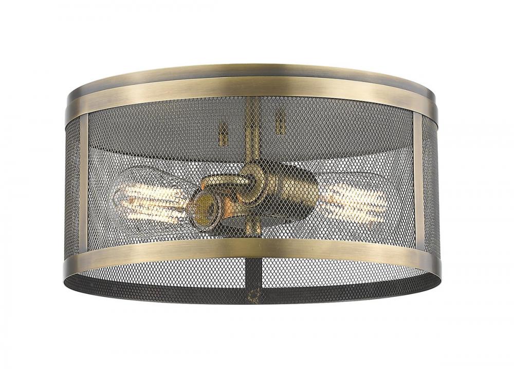 Z-Lite Lighting 331F12-NB Flush Mount Contemporary - Brass