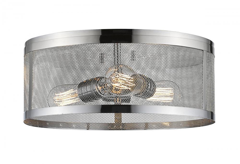 Z-Lite Lighting 331F14-CH Flush Mount Contemporary - Chrome