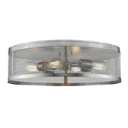 4 Light Flush Mount Light-Brushed Nickel