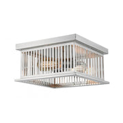 2 Light Flush Mount Light-Brushed Nickel