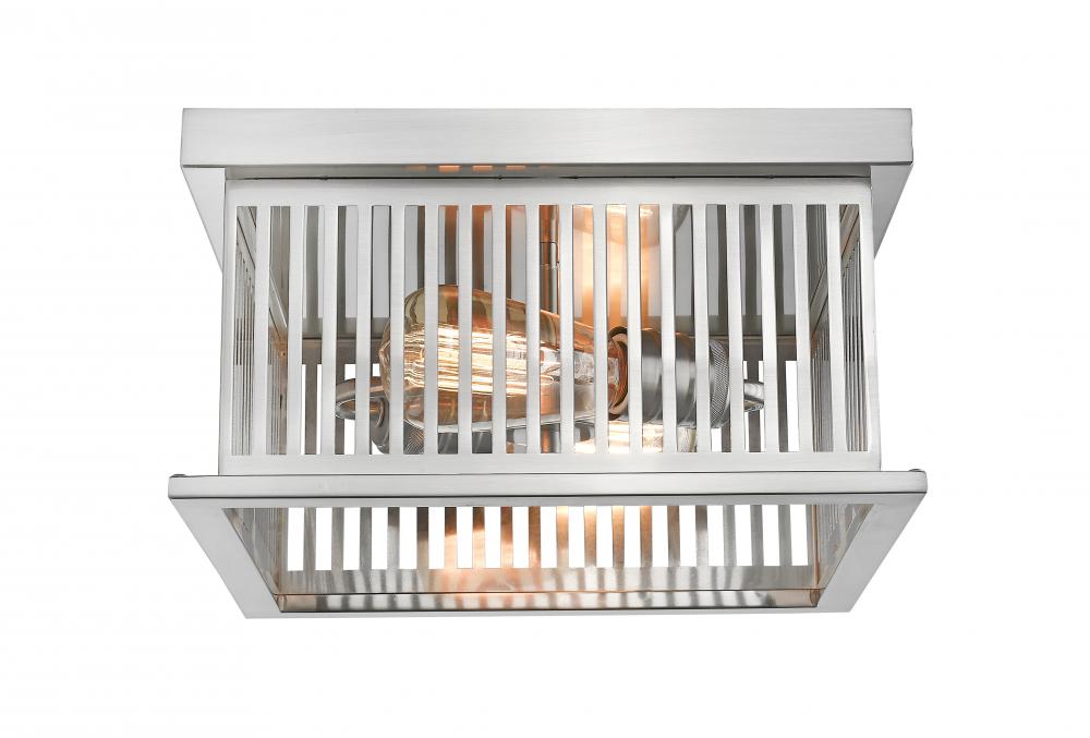 Z-Lite Lighting 333F2BN Flush Mount Industrial - Nickel