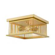 2 Light Flush Mount Light-Brass