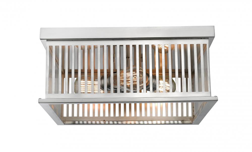 Z-Lite Lighting 333F3BN Flush Mount Industrial - Nickel