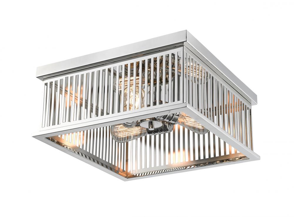 Z-Lite Lighting 333F3PN Flush Mount Industrial - Nickel