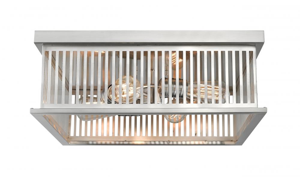 Z-Lite Lighting 333F4BN Flush Mount Industrial - Nickel