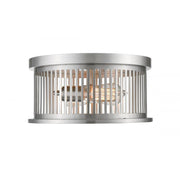 2 Light Flush Mount Light-Brushed Nickel