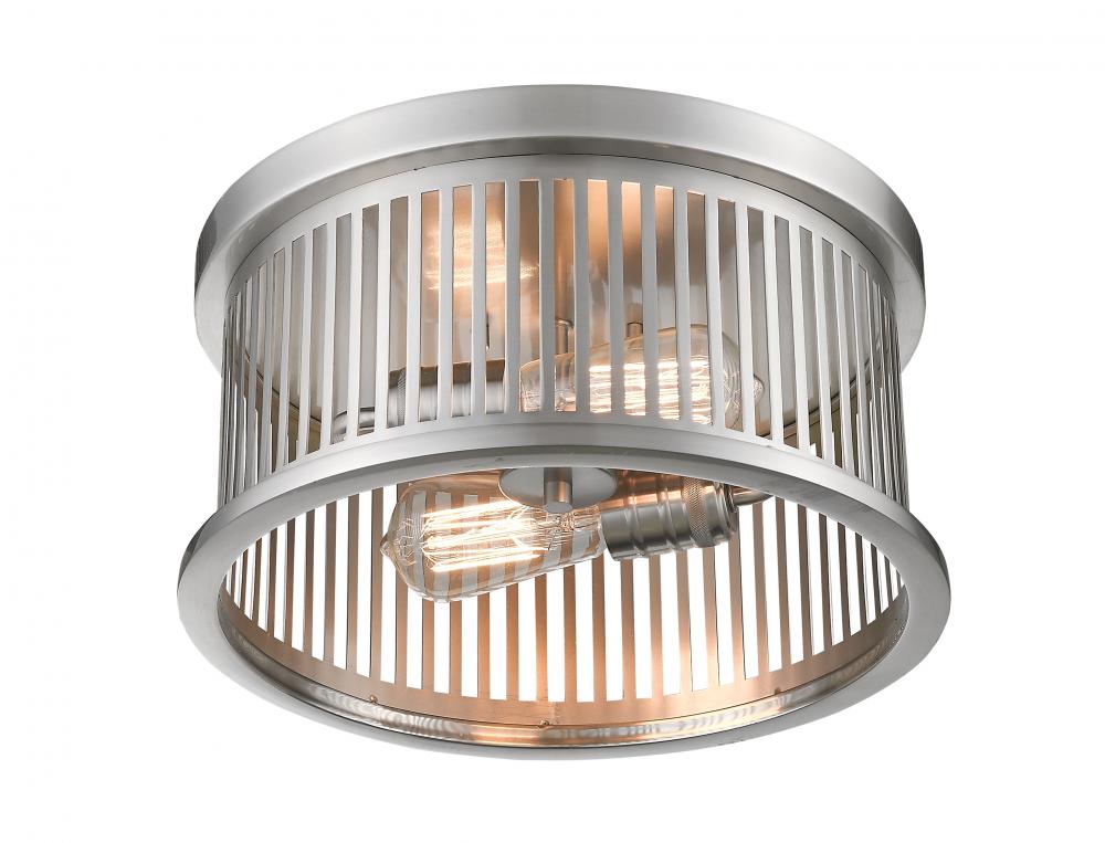 Z-Lite Lighting 334F2BN Flush Mount Industrial - Nickel