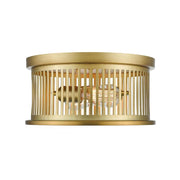 2 Light Flush Mount Light-Brass