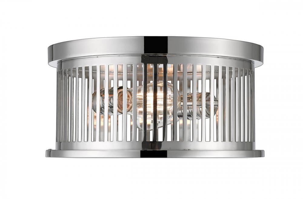 Z-Lite Lighting 334F2PN Flush Mount Industrial - Nickel