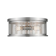 3 Light Flush Mount Light-Brushed Nickel