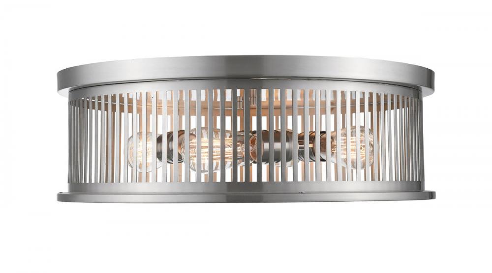 Z-Lite Lighting 334F4BN Flush Mount Industrial - Nickel