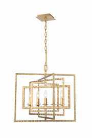 Crystorama Capri 336-GA – 24 Inch – 5 Light – Chandelier – Antique Gold – Damp Rated
