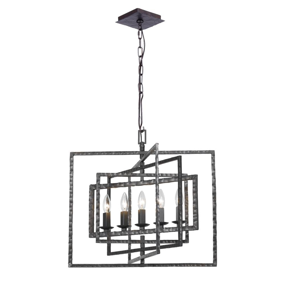 Crystorama CAPRI 336-RS Chandelier Modern - Raw Steel