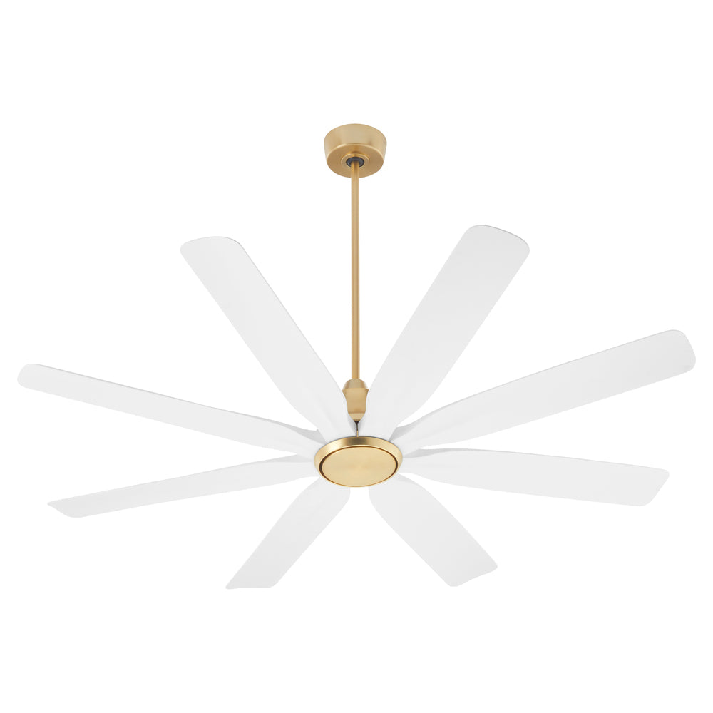 Quorum Rosales 33608-80 Patio Fan - Aged Brass