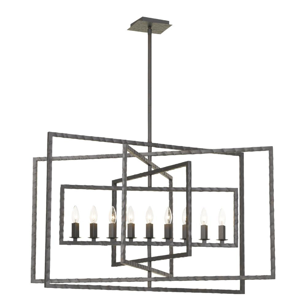 Crystorama CAPRI 337-RS Chandelier Modern - Raw Steel