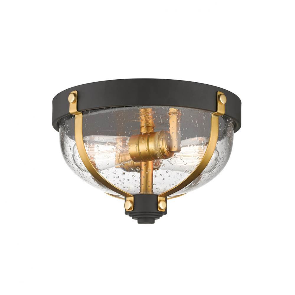 Z-Lite Lighting BRONZE TONES 337F2BRZ+BR Flush Mount - Bronze