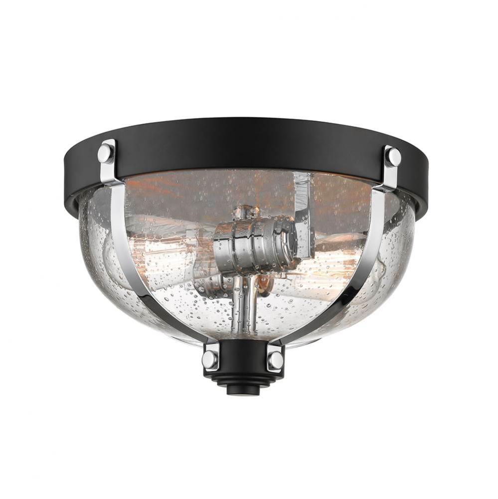 Z-Lite Lighting BLACK 337F2MB+CH Flush Mount - Chrome