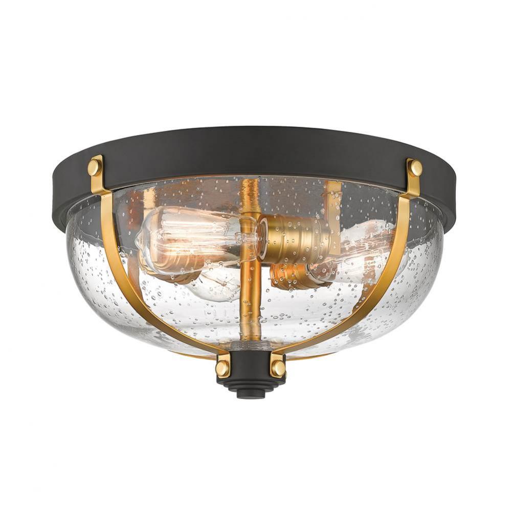 Z-Lite Lighting BRONZE TONES 337F3BRZ+BR Flush Mount - Bronze