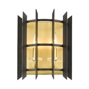 2 Light Wall Sconce-Matte Black